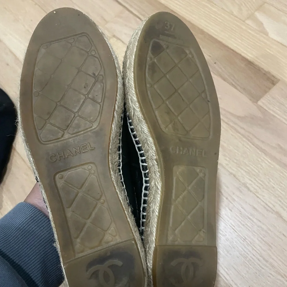 Chanel lambskin espadrilles 37 black - Picture 2 of 3